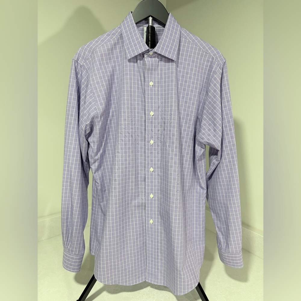 Brooks Brothers Lavender Check Dress Shirt